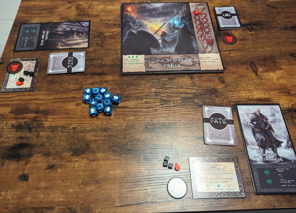 Table set-up to play