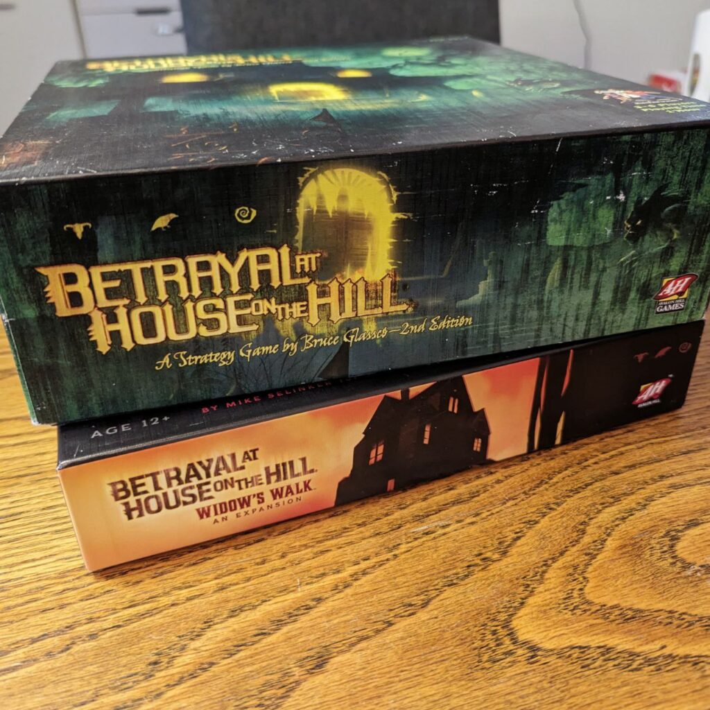 Base game and expansion boxes