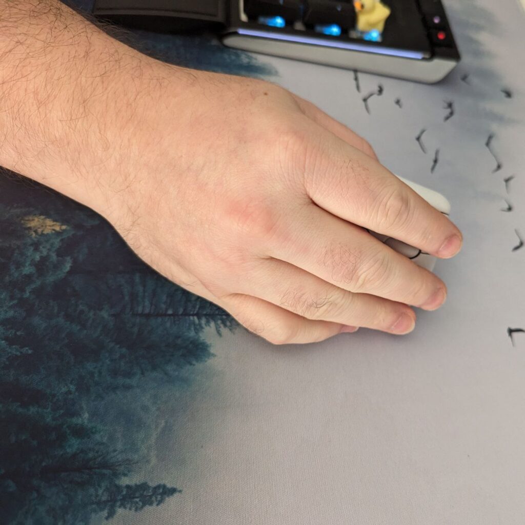 holding ergo mouse big hand