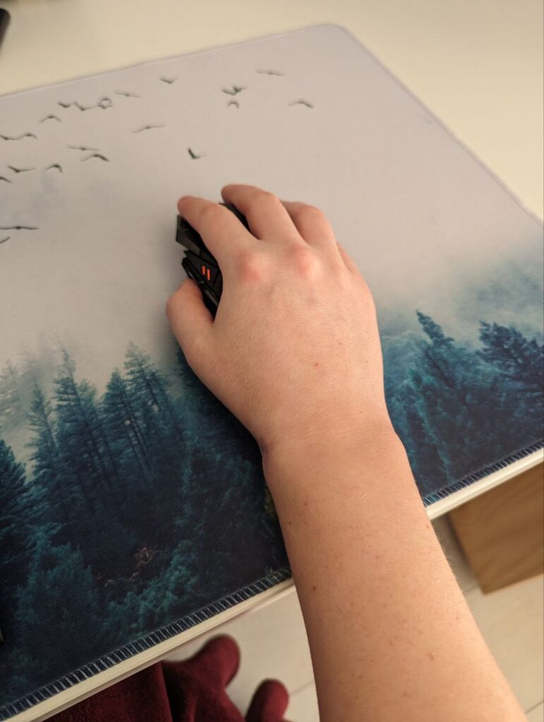 Holding regular mouse