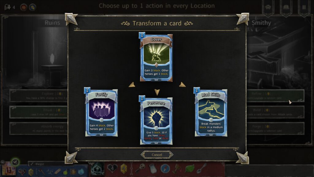 Transform a card